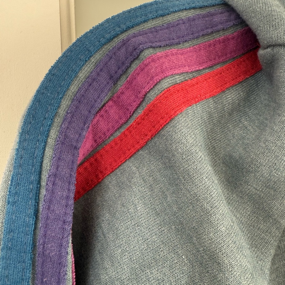 Aviator Nation Gray Hoodie with Multicolor Stripes - Picture 2 of 5
